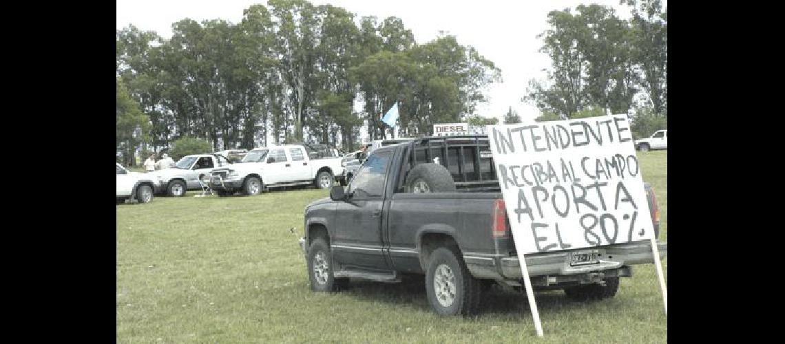 La convocatoria no fue la esperada al menos cuando ya transitaba la tercera hora de protesta Foto- Marcelo BeltrÃn 