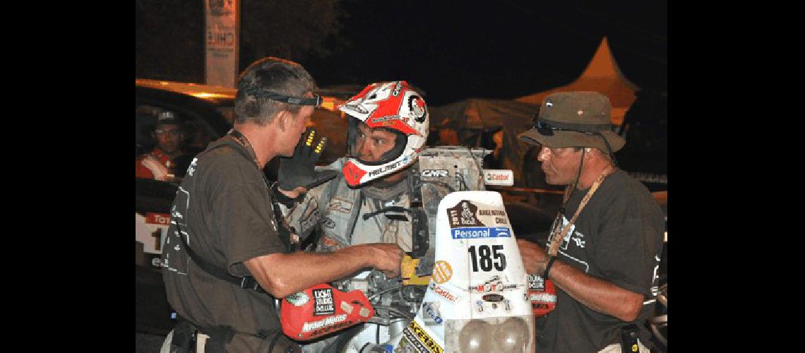 La tercera etapa del Dakar 2011 quedÃ³ en la historia para Barbery por ser el dÃ­a que mÃs anduvo arriba de una moto Fotos Lucas Pagano 