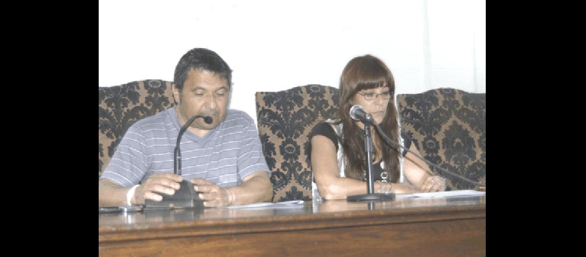 Sandra FernÃndez y Pedro Mansur actuales presidenta y secretario del Concejo Deliberante de La Madrid 