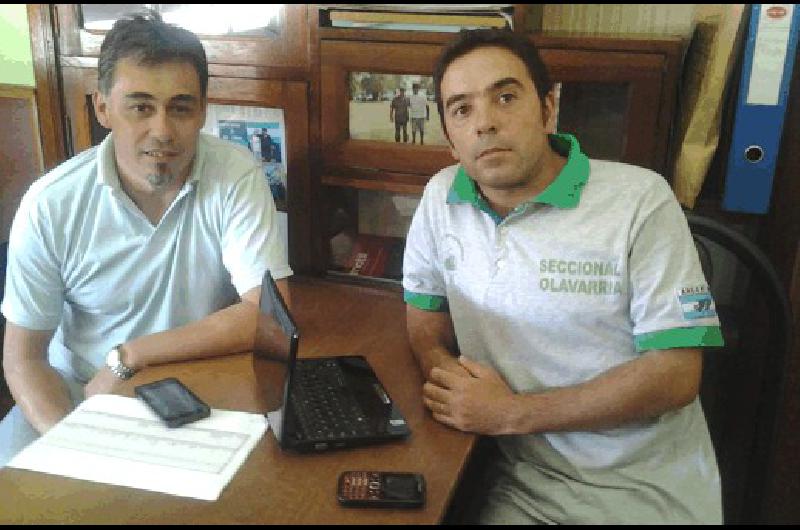 Sergio Calzoni y AgustÃ­n Fal nuevos dirigentes del Sindicato de Choferes de Camiones de OlavarrÃ­a que estÃn a cargo de la mutual que comenzarÃ a funcionar prÃ³ximamente 