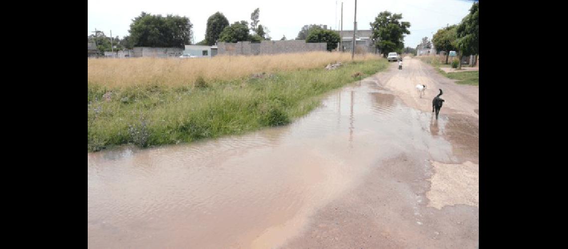 La pÃ©rdida estÃ en calle 110 y Lamadrid pero unas cinco cuadras estÃn bajo agua 