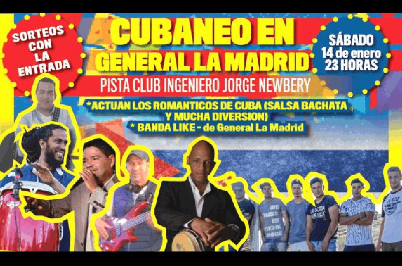 Se realizarÃ el espectÃculo Cubaneo en La Madrid en el Parque de Ingeniero J Newbery 