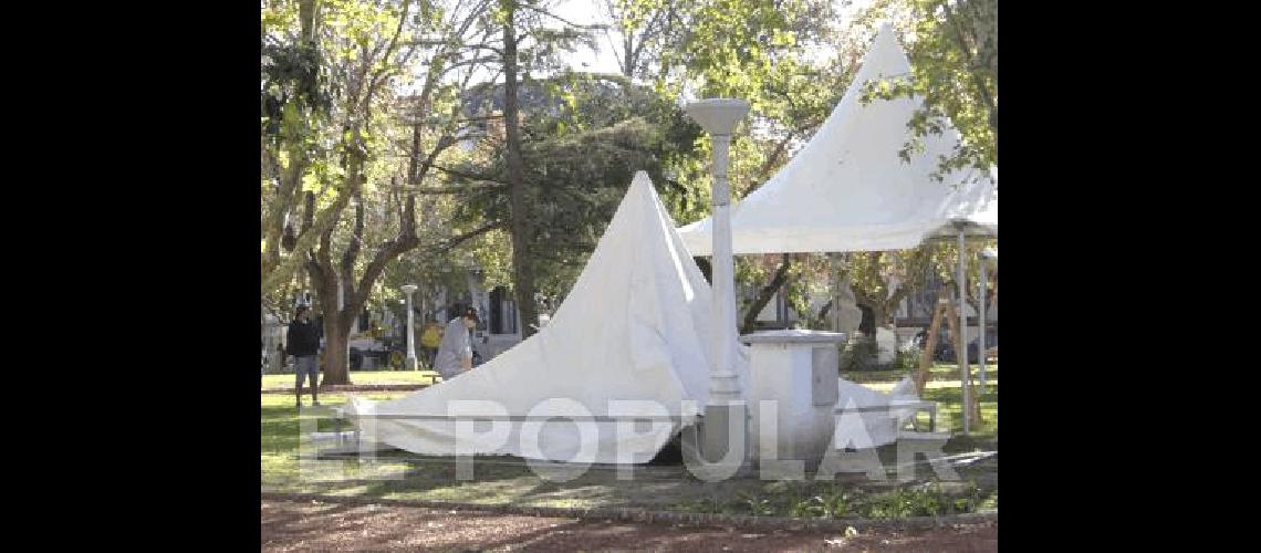 Comenzaron a armar las estructuras para el programa AcercArte en La Madrid 