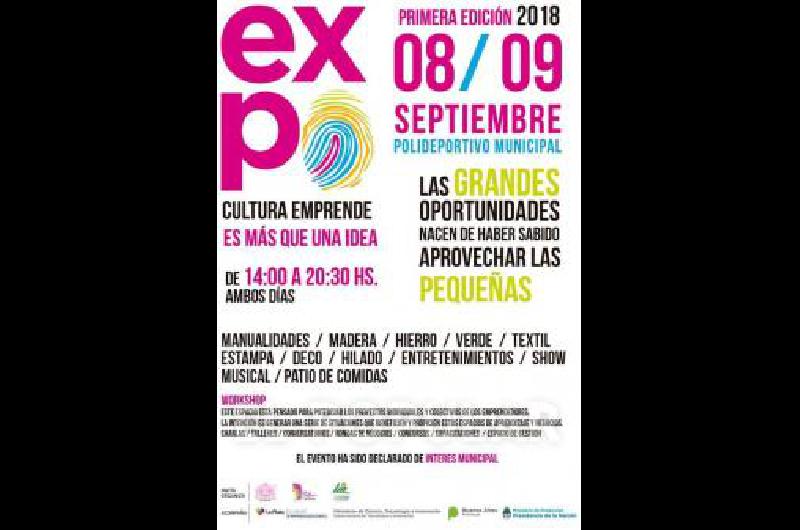 El fin de semana se llevarÃ a cabo en el Polideportivo de La Madrid la primera ediciÃ³n de Expo Cultura Emprende 