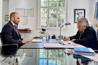 El presidente Alberto Fern�ndez reunido con el ministro de Economía Martín Guzm�n