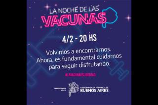 Este viernes llega La noche de las vacunas desde las 20 en toda la Provincia