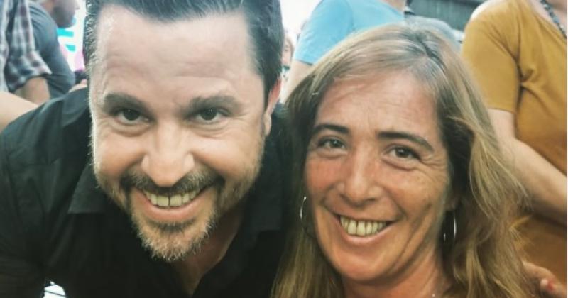 María José Laurenz junto a Martín Tetaz este sbado en el congreso de Evolución