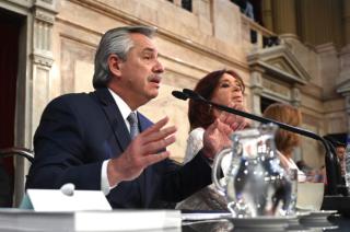 El presidente Alberto fern�ndez y su vice Cristina Fern�ndez