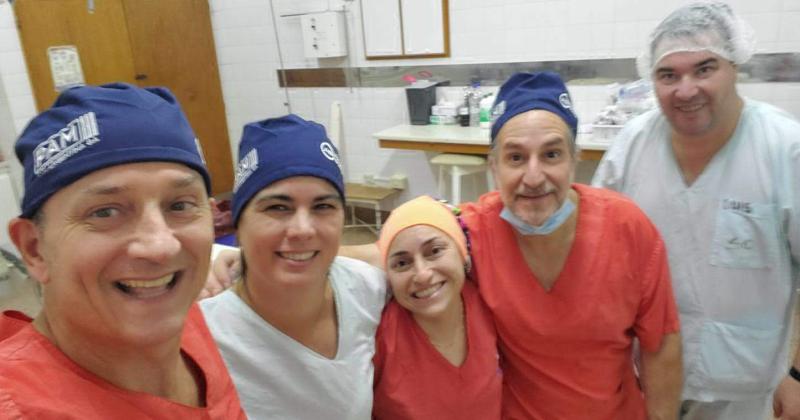 El equipo y la satisfacción del objetivo logrado tras ms de ocho horas de trabajo