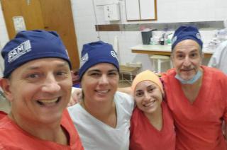 El equipo y la satisfacción del objetivo logrado tras ms de ocho horas de trabajo
