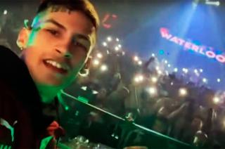 L-Gante recordó a su amigo en la presentación en el boliche Waterloo en Mendoza