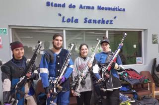 Lola Snchez visitó el pasado sbado la clase de la escuelita de tiro