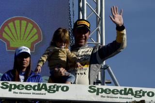 Nicols Pezzucchi viene de festejar en el podio