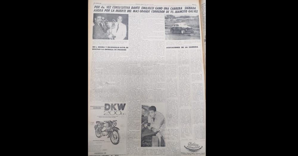 El Popular del 4 de marzo de 1963 con la cobertura del fallecimiento de Juan G�lvez
