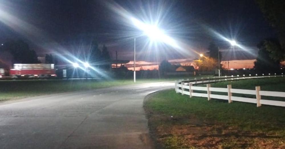 Se realizoacute un recambio de luminarias en Loma Negra