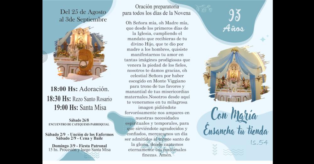 Comienza la novena preparatoria de los festejos patronales de Monte Viggiano